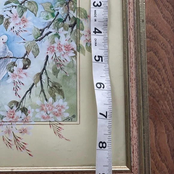 Vintage Haik Muradian Doves & Branches print framed 11 x 9 Home Decor Wall Art - Picture 5 of 9